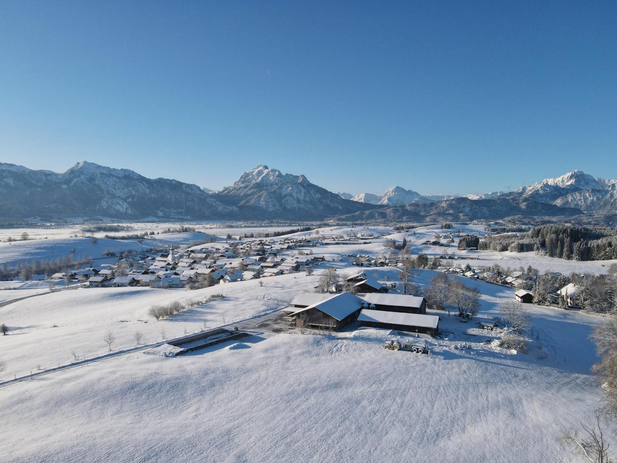 Chalet - Ferienwohnungen - Biohof Stoeger - Panoramasuedbalkon - Grandiose Aussicht Auf See, Berge Und Schloss Neuschwanstein Риден Экстерьер фото