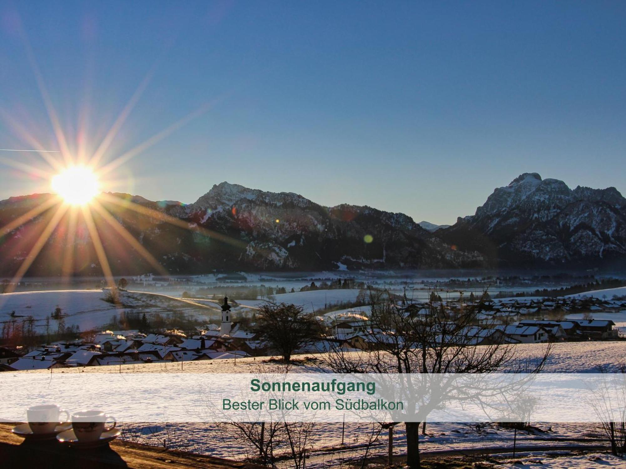 Chalet - Ferienwohnungen - Biohof Stoeger - Panoramasuedbalkon - Grandiose Aussicht Auf See, Berge Und Schloss Neuschwanstein Риден Экстерьер фото