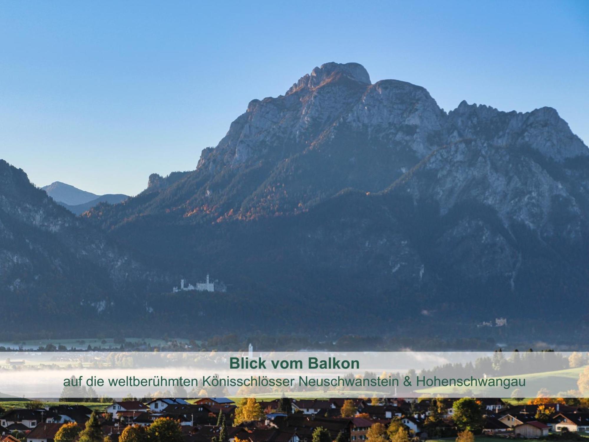 Chalet - Ferienwohnungen - Biohof Stoeger - Panoramasuedbalkon - Grandiose Aussicht Auf See, Berge Und Schloss Neuschwanstein Риден Экстерьер фото